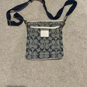 Coach Black and Gray Signature Crossbody Bag